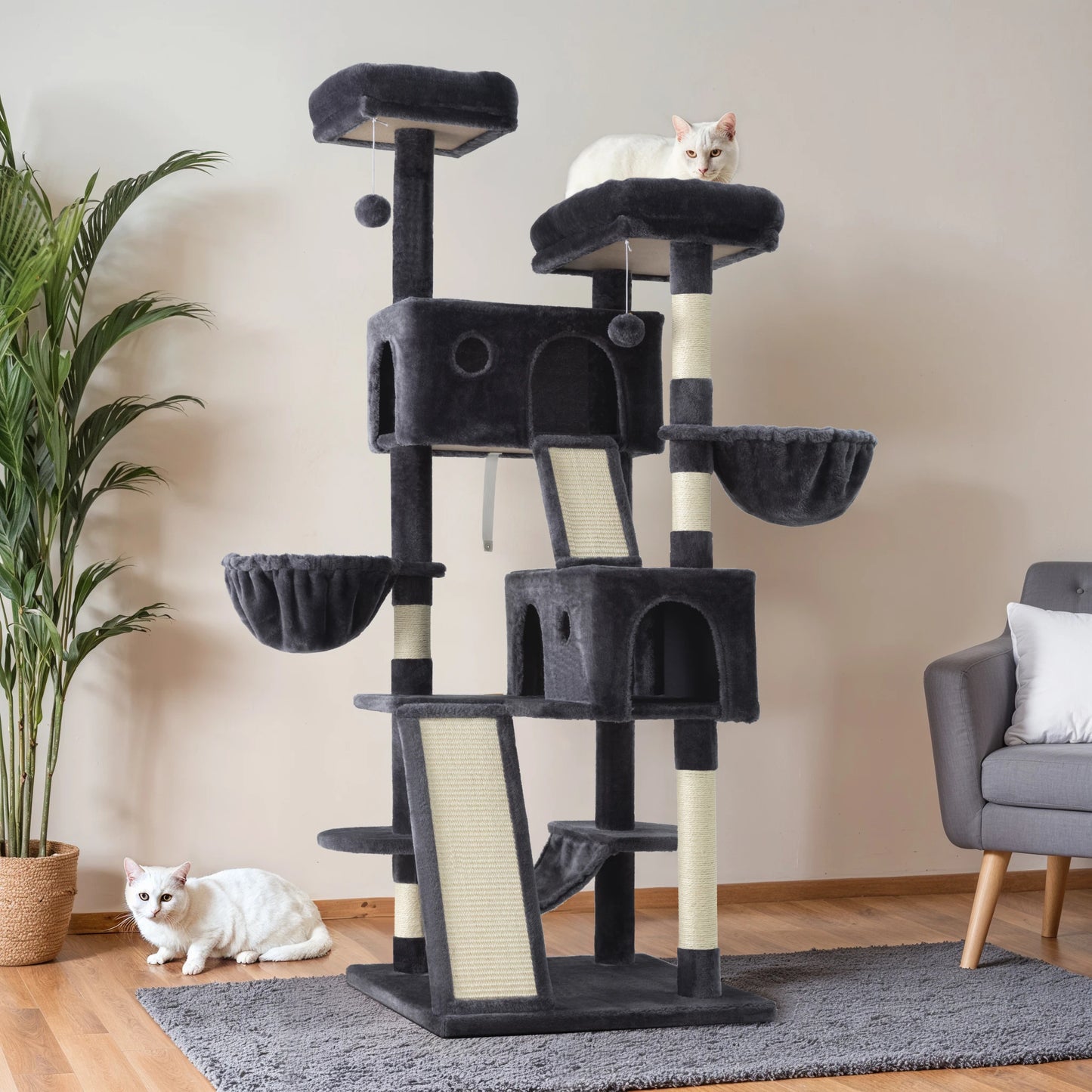 65" Multi-Level Large Cat Tree Tower