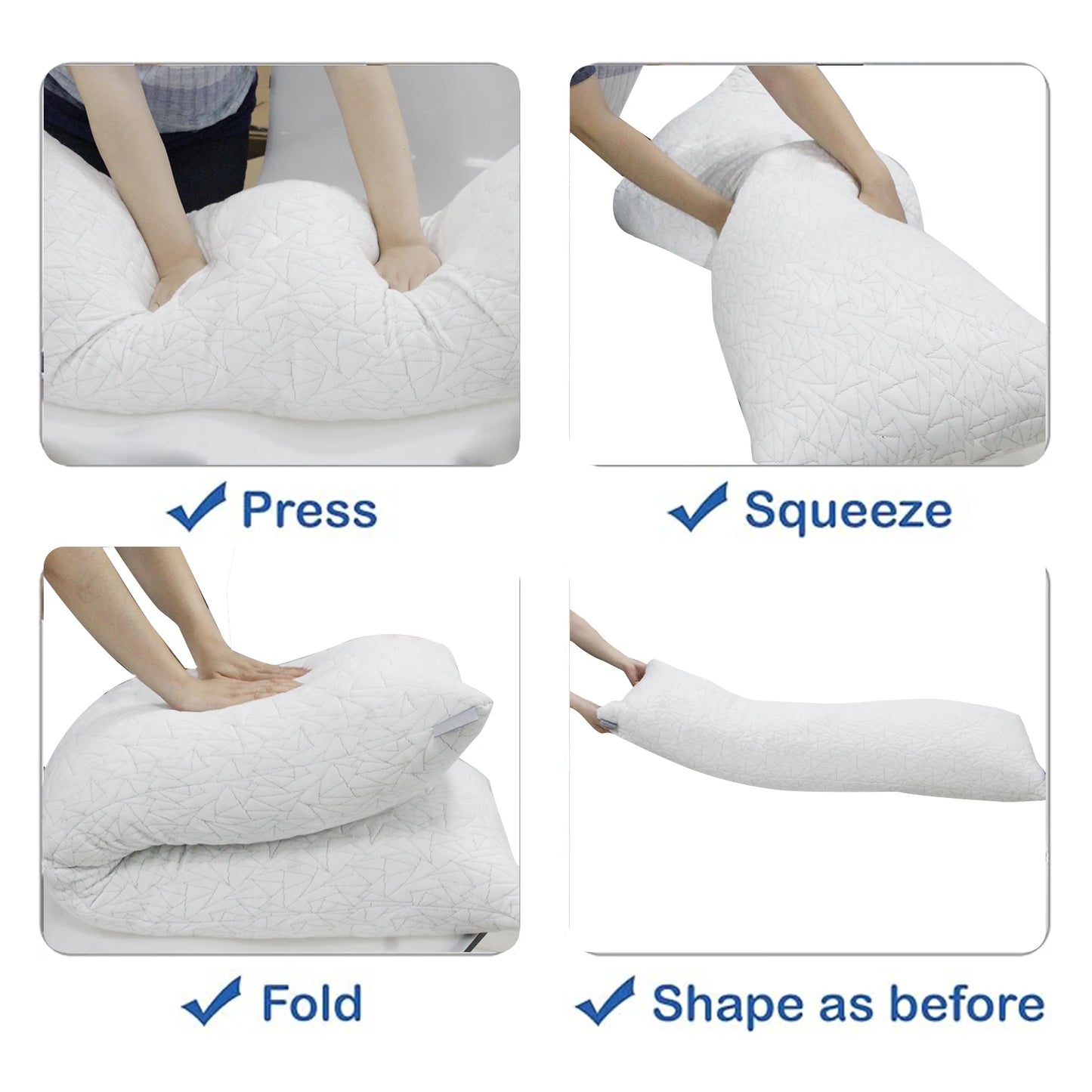 Memory Foam Body Pillow Fluffy for Adults