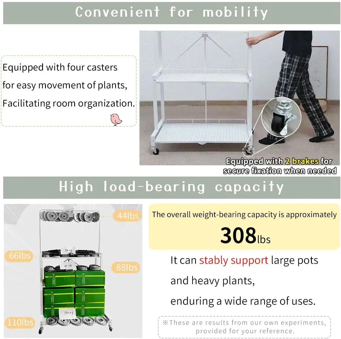 NEW Foldable 4-Tier Plant Stand Indoor Outdoor