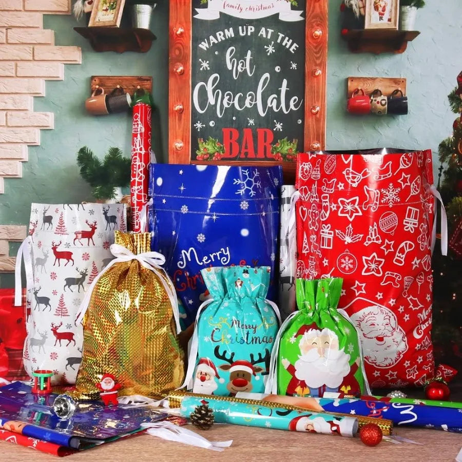 30pcs Holiday Drawstring Gift Bag Party Favors