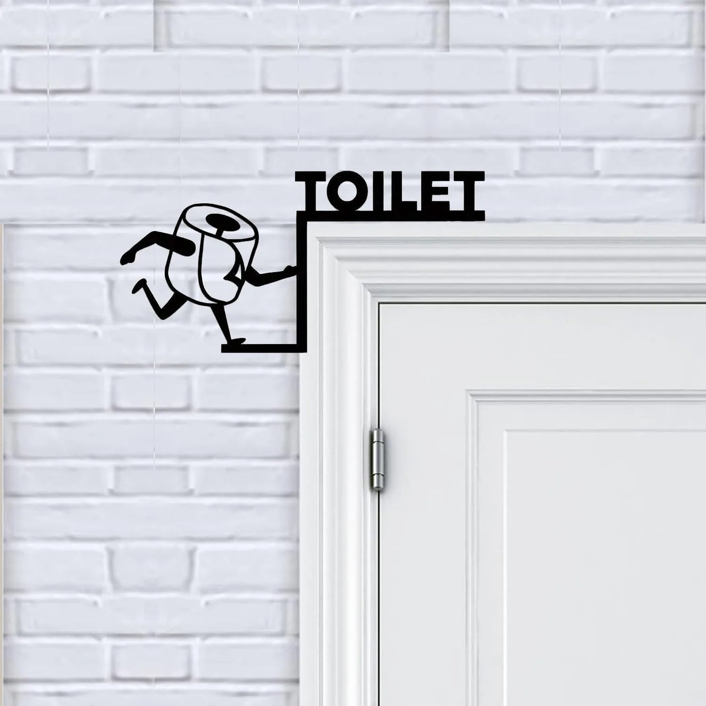 Humorous Toilet Paper Roll Metal Wall Art