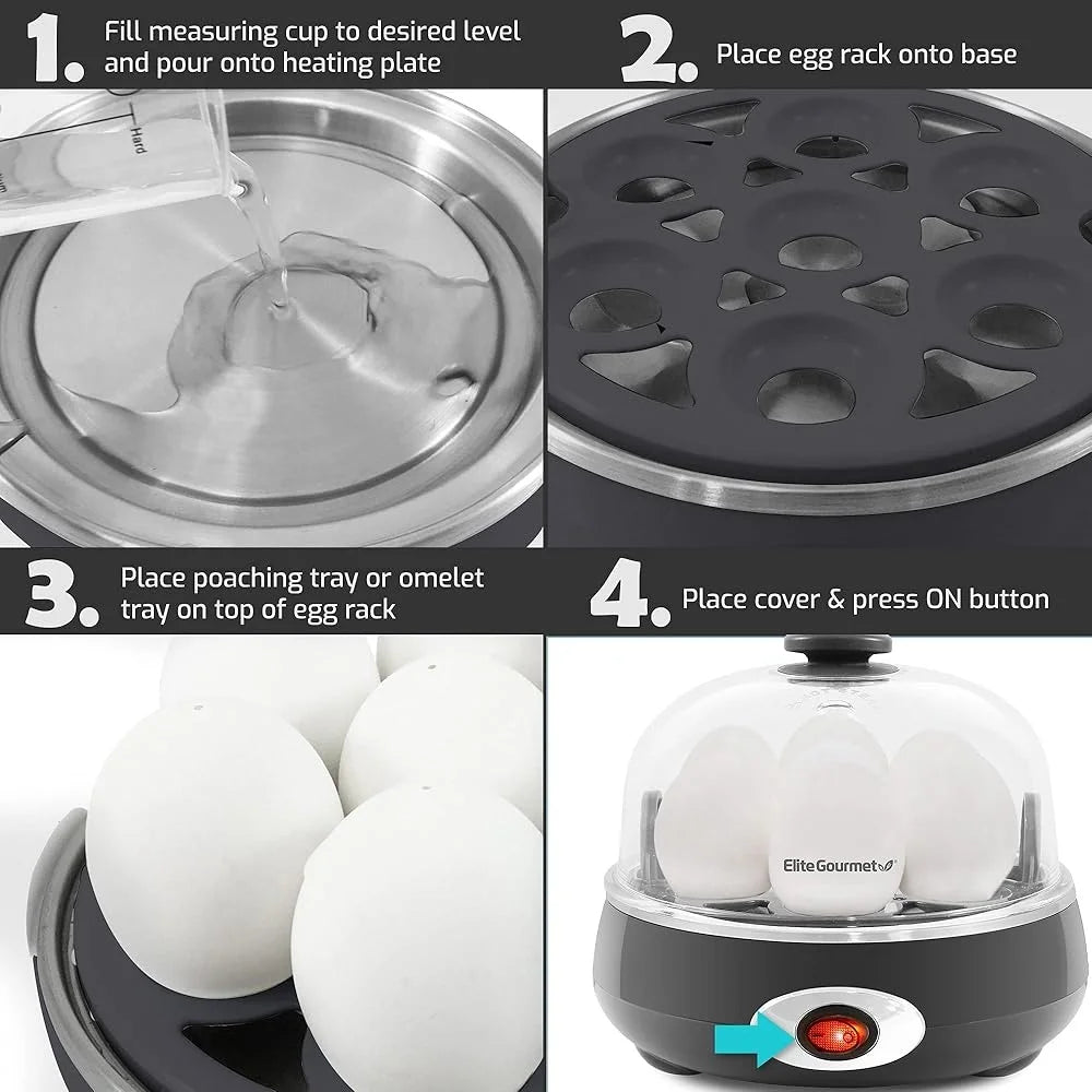 Easy Peel Hard, Medium, Soft Boiled Egg Cooker