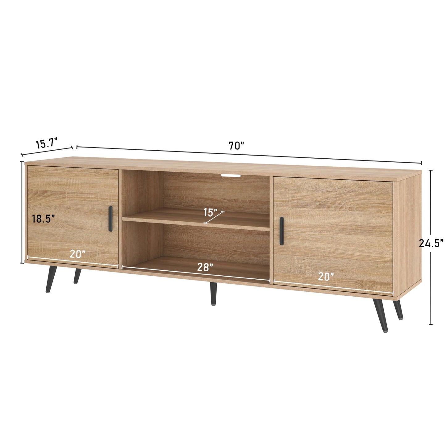 Modern TV Entertainment Console Stand with Storage