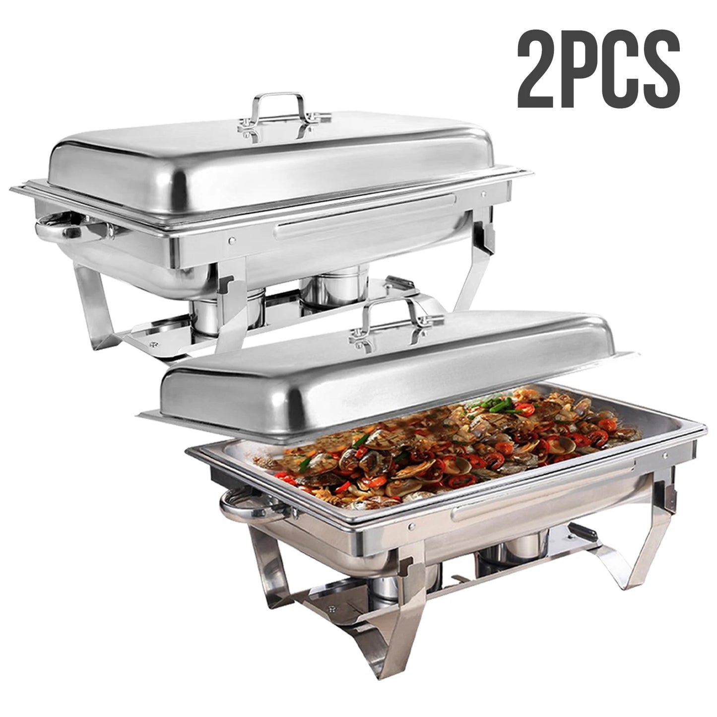 Chafing Dish Buffet Set 8QT Electric Stainless Steel
