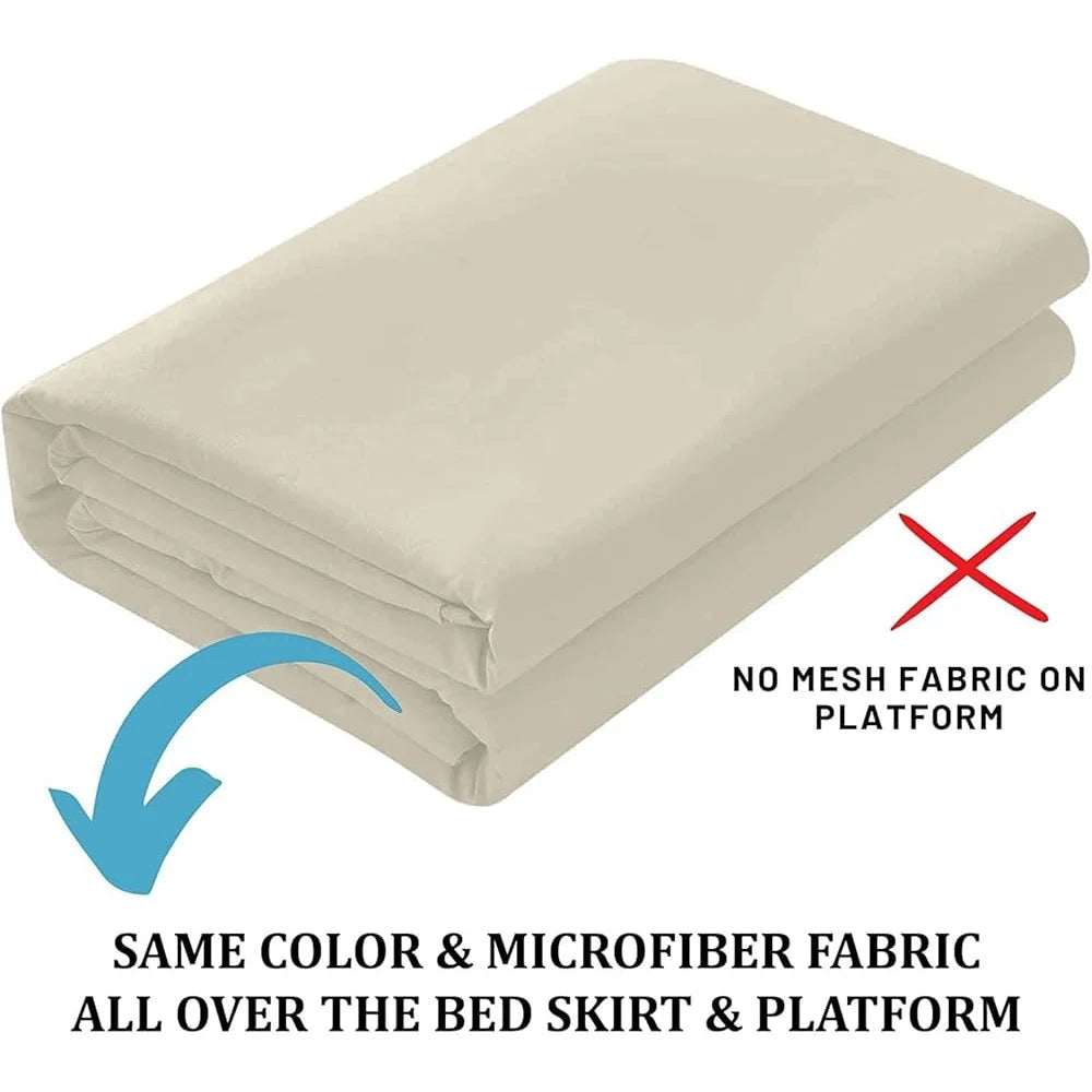 Elegant Full Size Microfiber Bed Skirt Ruffle