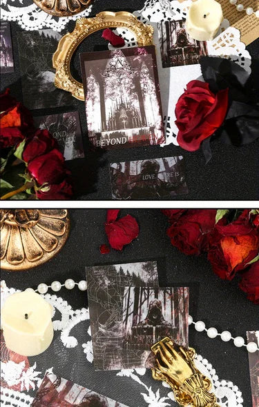 50 Sheets Gothic Sticker Set, Journaling, Scrapbooking