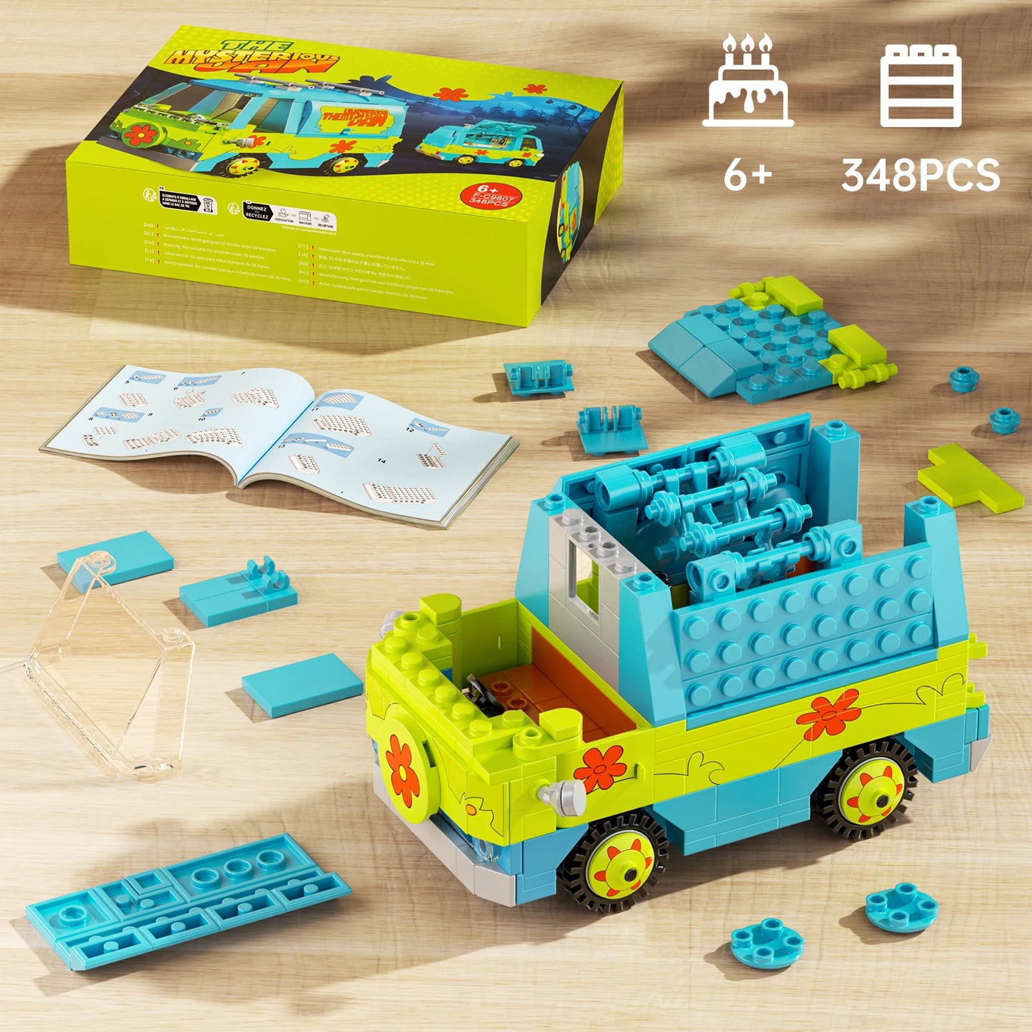 Scooby Doo Mystery Machine Panel Van Building Blocks