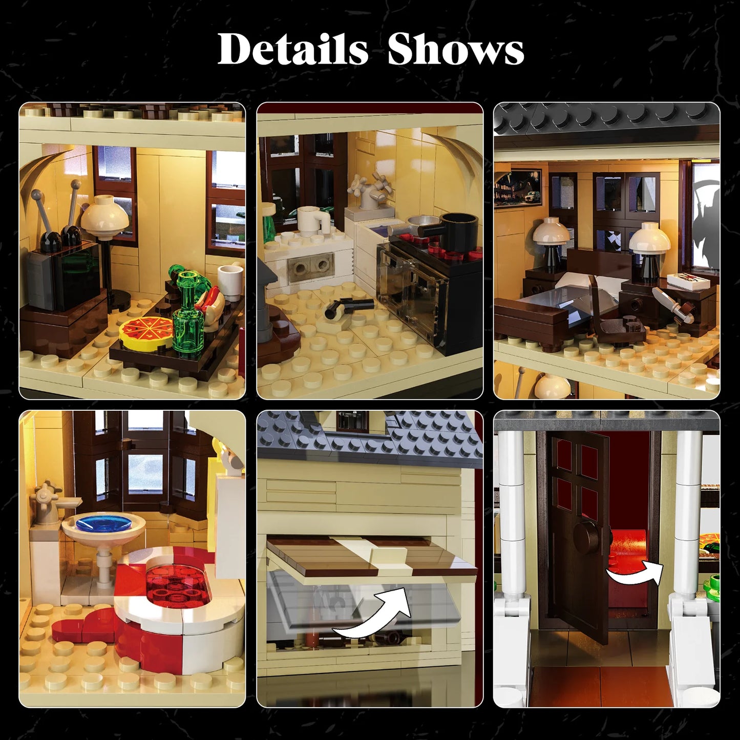 Scary Horror House Building Block Set, 1275 Pcs