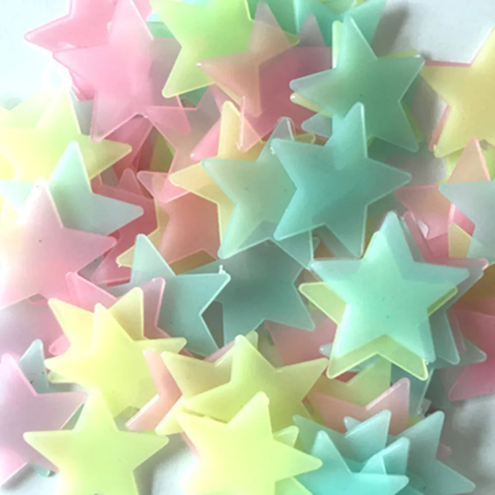 Glow In The Dark Star Sticker Decorations