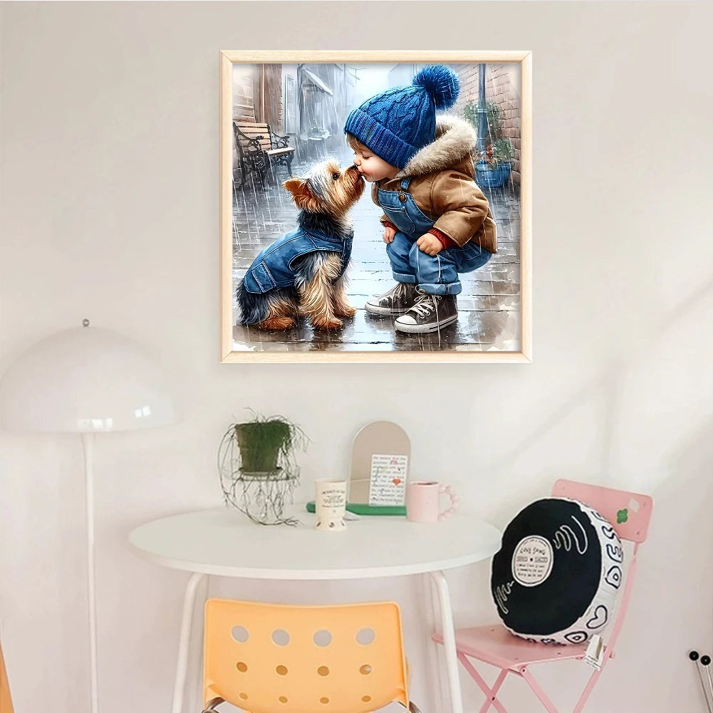 Full Embroidery 11CT Printed Boy Cross Stitch