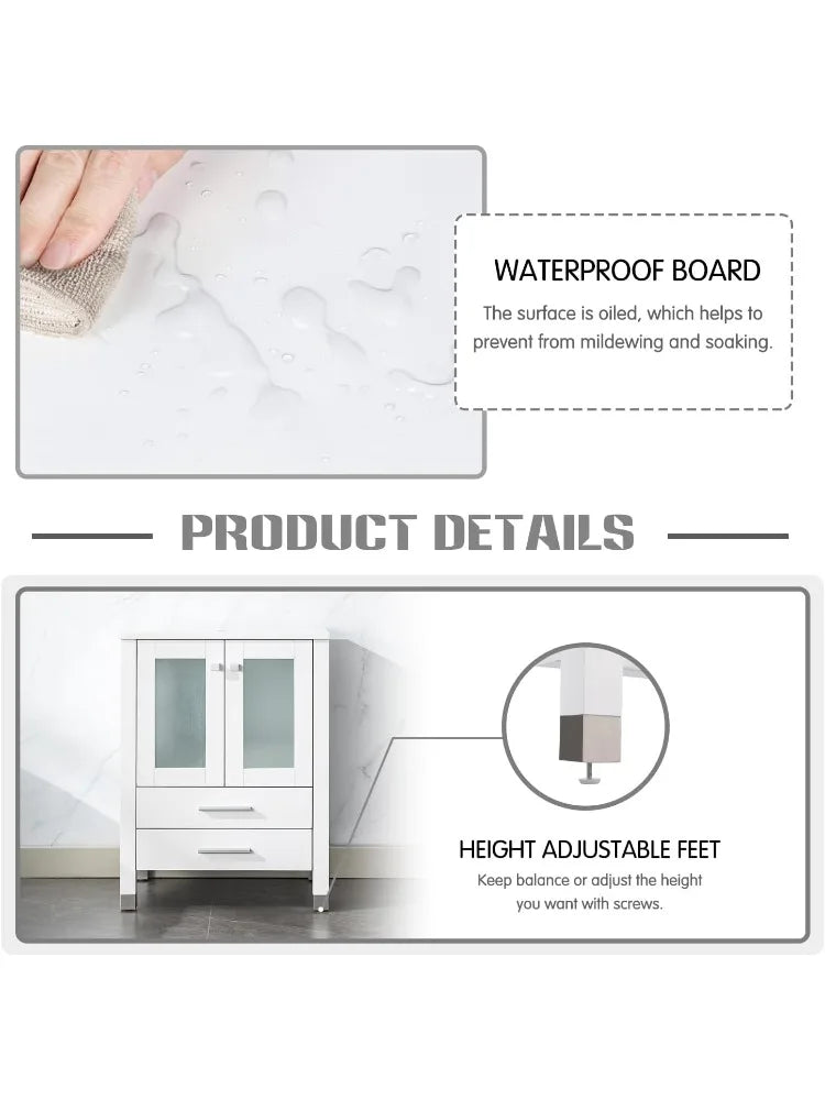 Bathroom Vanity with Sink Combo & Main Cabinet