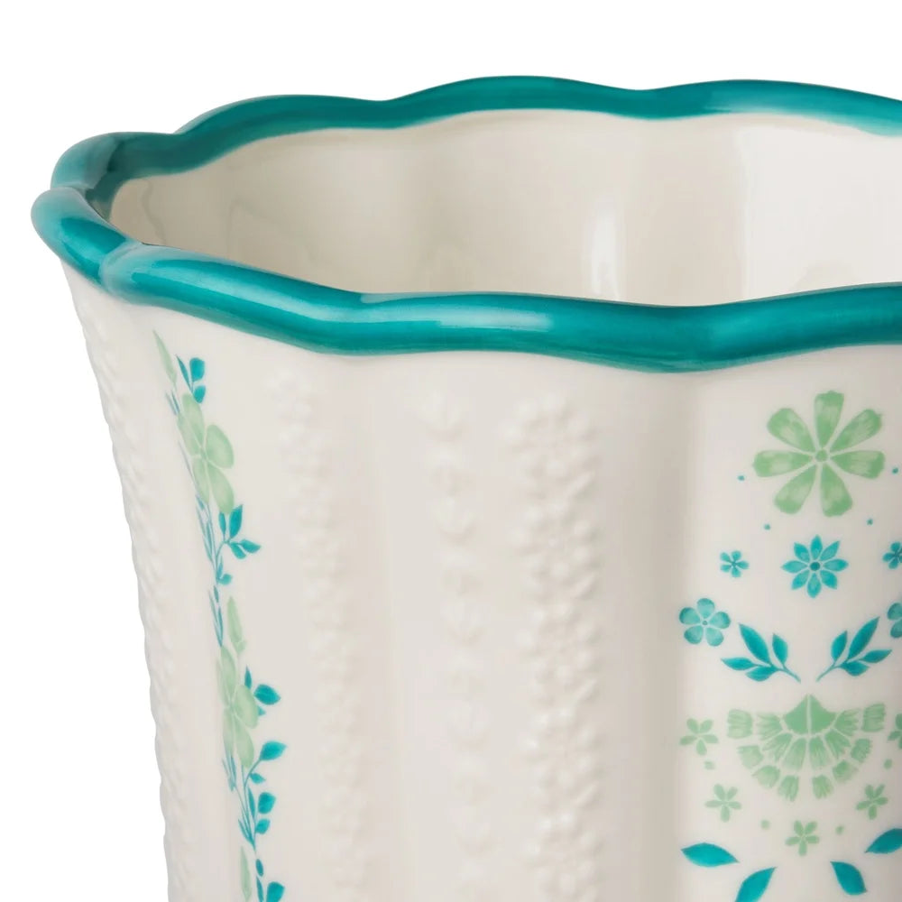 8" Beautiful Scallop Gardening Flower Patterned Planter