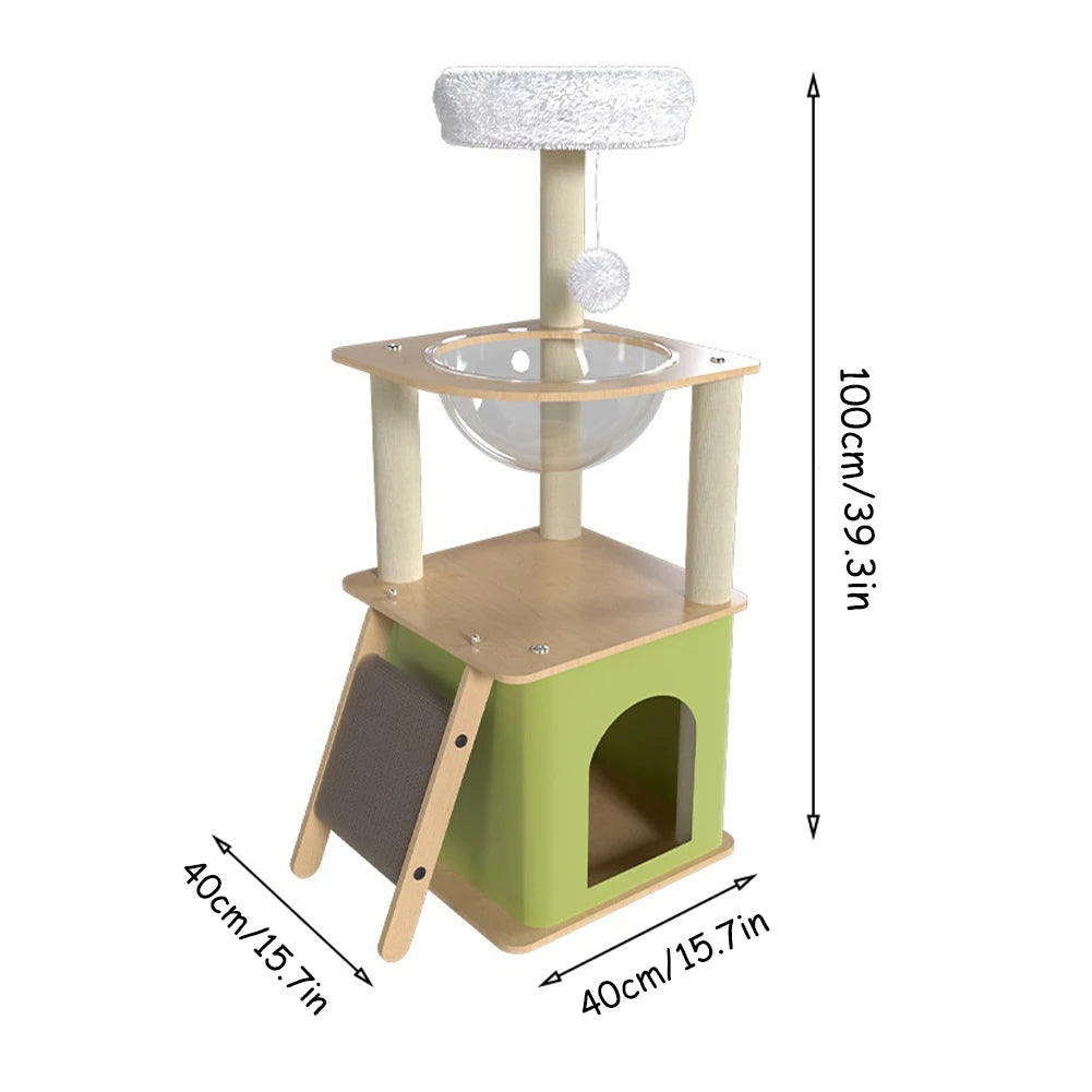 Cat Tree with Cat Condos, Space Capsule