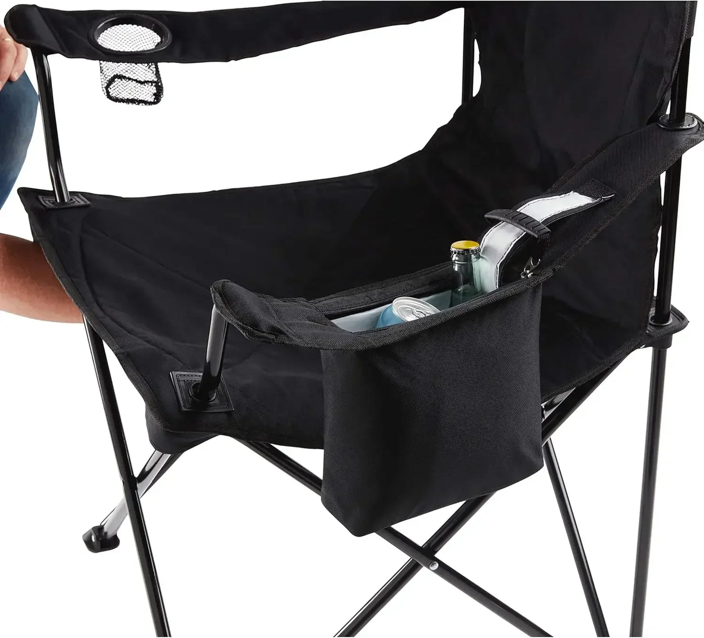 Customizable Portable Camping Chair with 4-Can Cooler