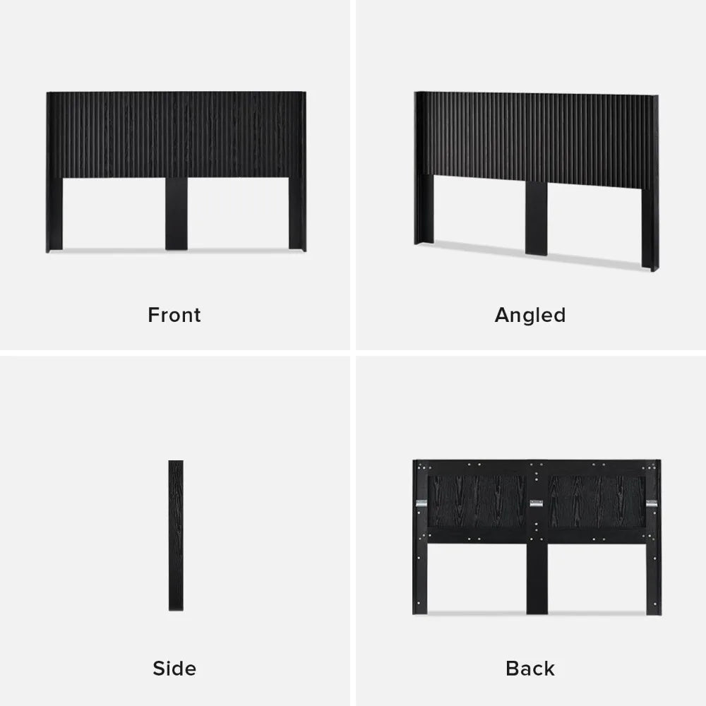 Modern Farmhouse Wall-Mounted Fluted Wood Headboard