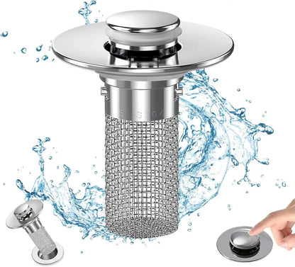Bathroom Sink Drain Strainer Pop-Up Filter