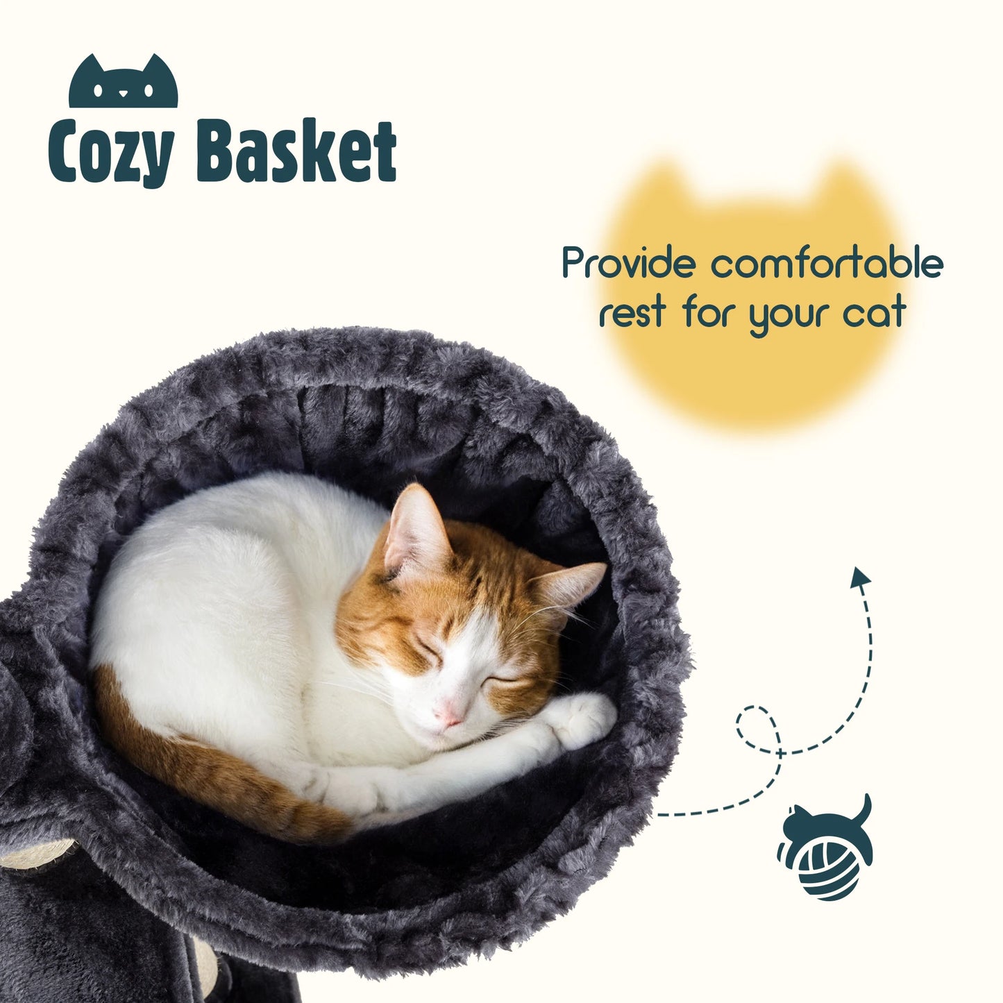 65" Multi-Level Large Cat Tree Tower