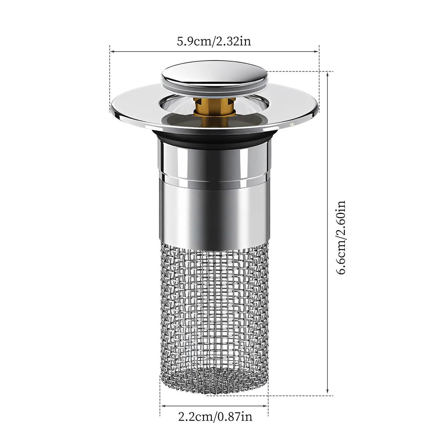 Bathroom Sink Drain Strainer Pop-Up Filter