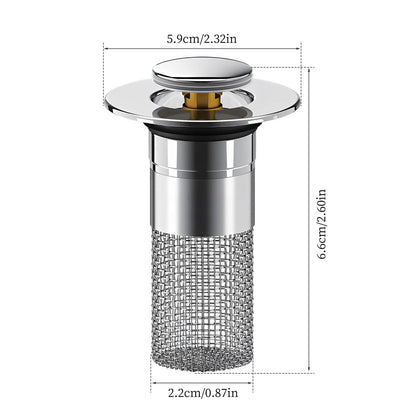 Bathroom Sink Drain Strainer Pop-Up Filter