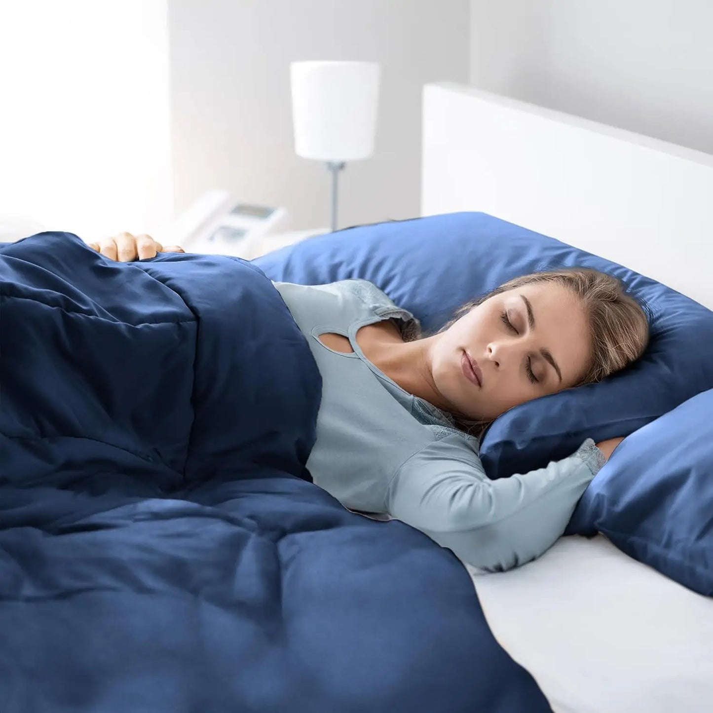 5pc Queen Comforter Set, All-in-One Bed