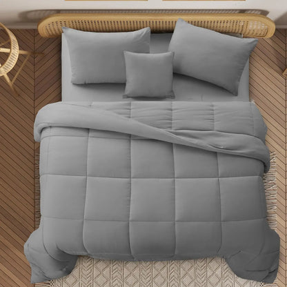 5pc Queen Comforter Set, All-in-One Bed