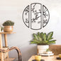 3pcs Creative Metal circle flower wall decor
