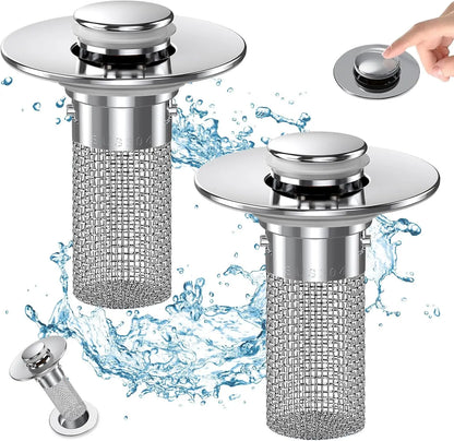Bathroom Sink Drain Strainer Pop-Up Filter