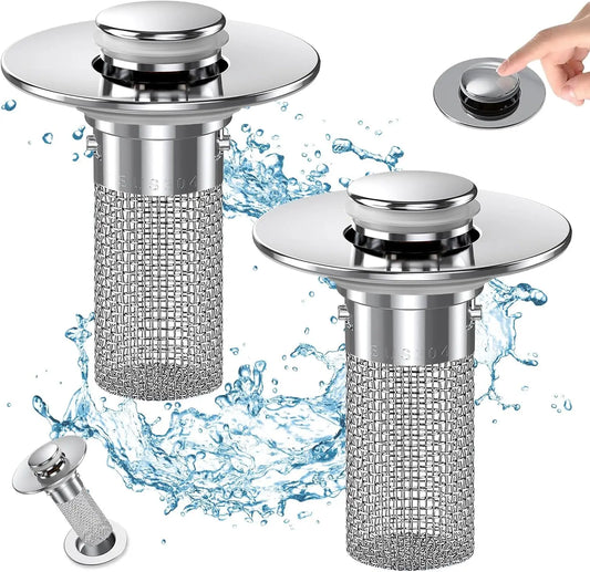 Bathroom Sink Drain Strainer Pop-Up Filter