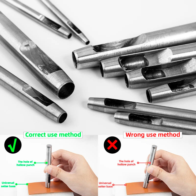 15 Pcs Hollow Hole Punch Set Round