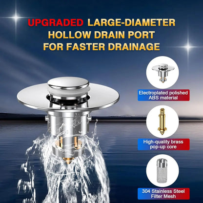Bathroom Sink Drain Strainer Pop-Up Filter