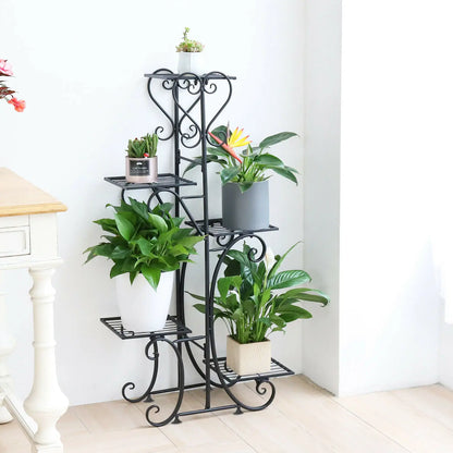 Tall Plant Stand Iron Planter Shelf Rack