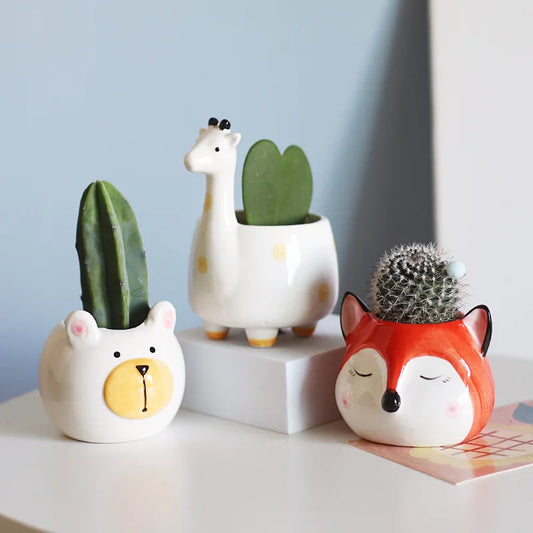 Ceramic Animal Potted Creative Cute Animal Succulent