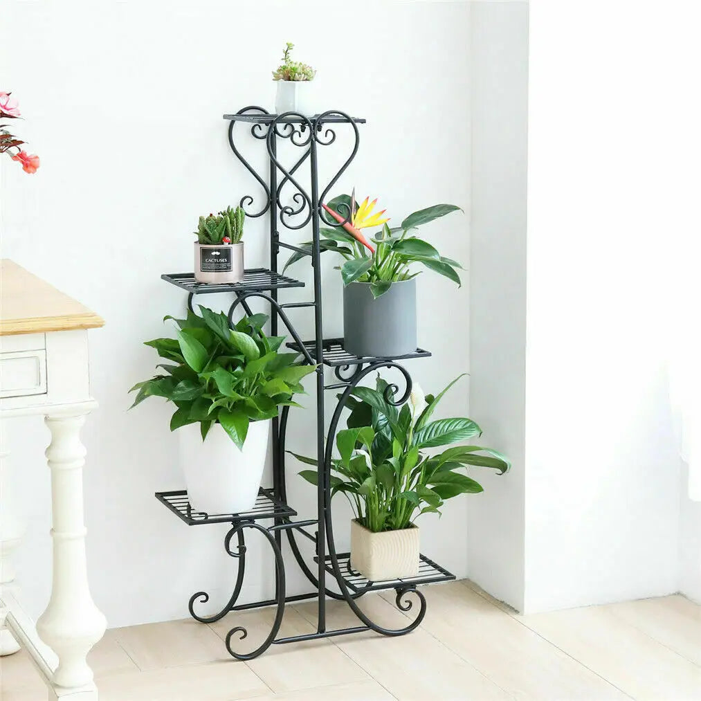 Tall Plant Stand Iron Planter Shelf Rack