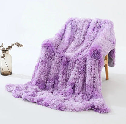 Soft Plush Blanket Super Colorful Throw Covering
