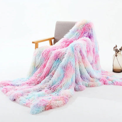 Soft Plush Blanket Super Colorful Throw Covering