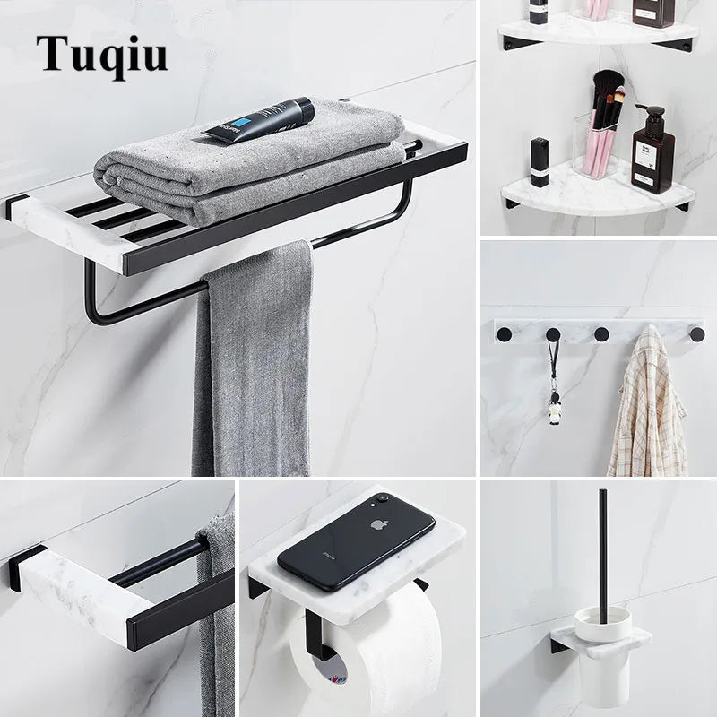 Bathroom Accessories Set Black Bathroom Shelf
