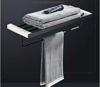 Bathroom Accessories Set Black Bathroom Shelf