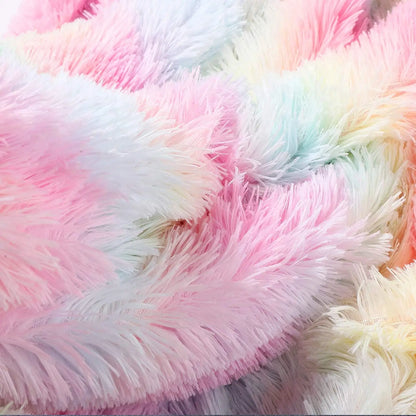 Soft Plush Blanket Super Colorful Throw Covering