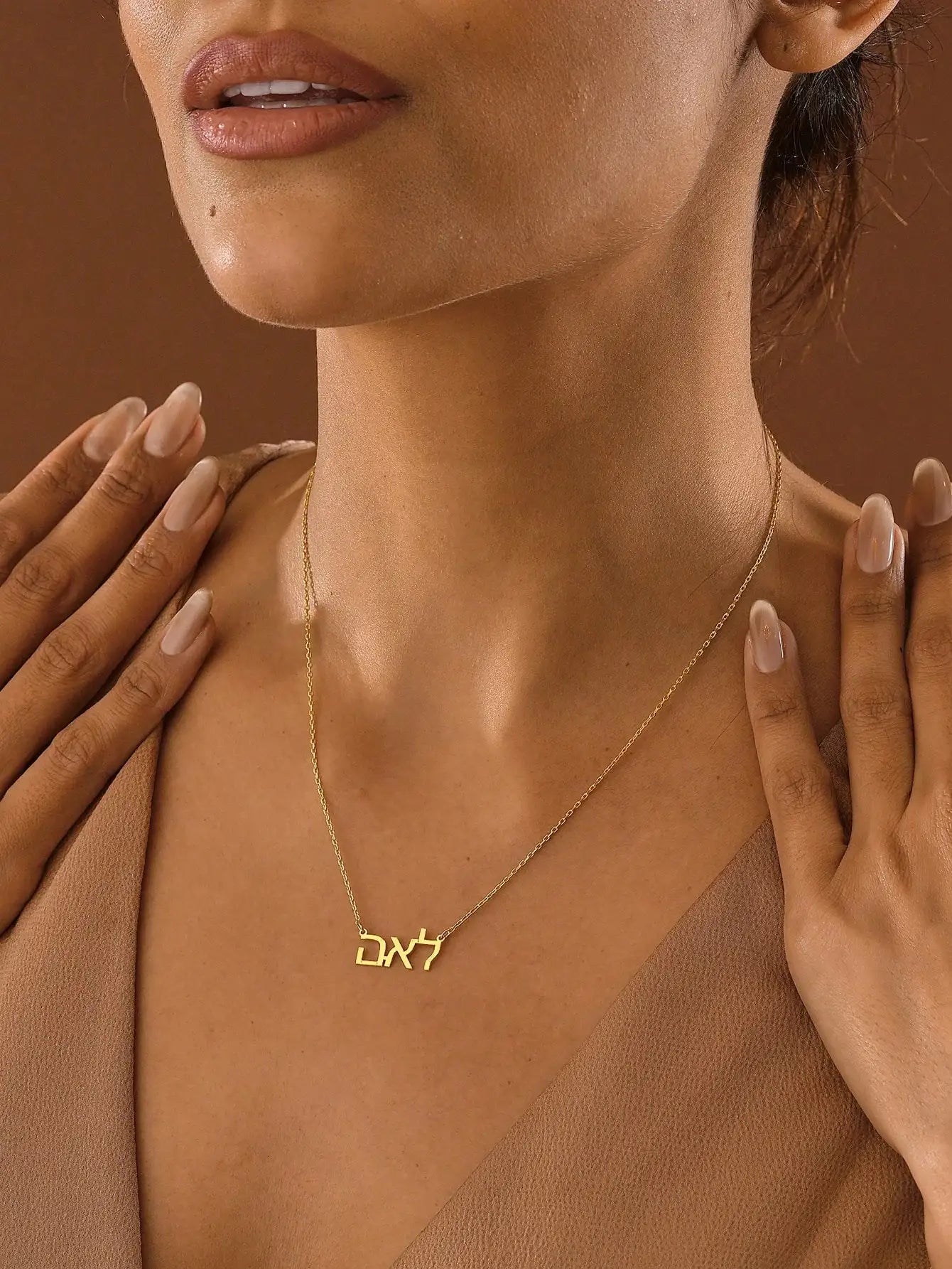 Custom Hebrew Name Necklaces Stainless Steel