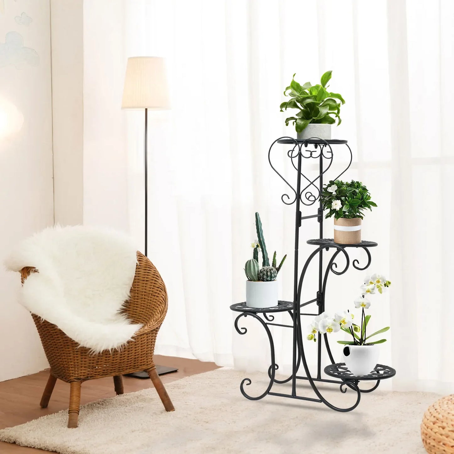 4 Tier Metal Flower Pot Plant Stand