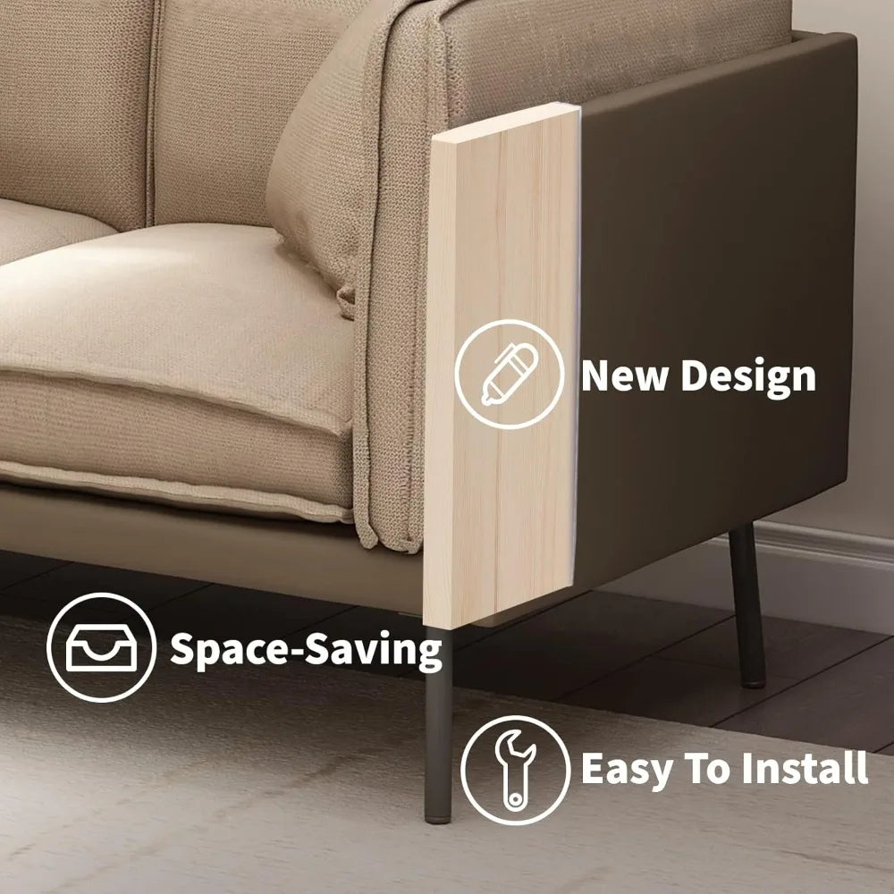 Small Leather Sofa Couch for Small Spaces