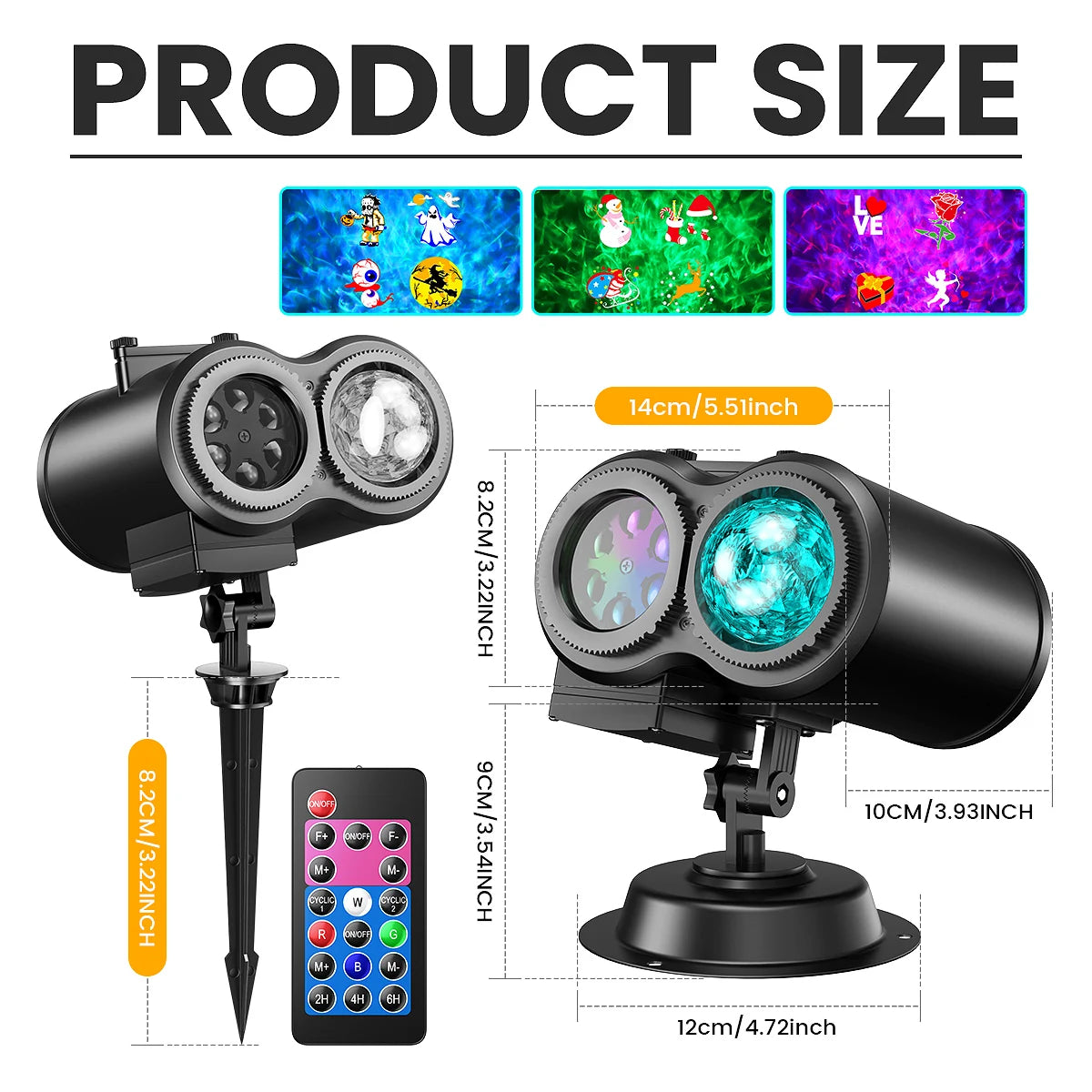 Projector Lights Outdoor Slides, Water Wave Lamp