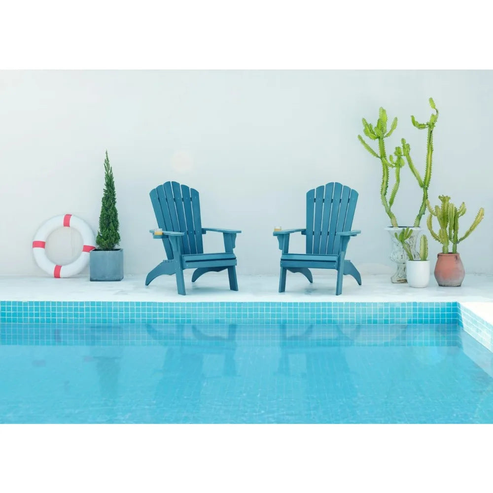 Oversized Lumber Fire Pit Chair With Cup Holder