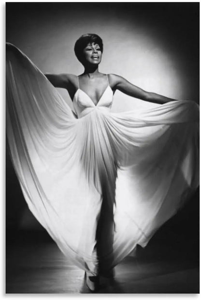 Diahann Carroll Vintage Black And White Portrait