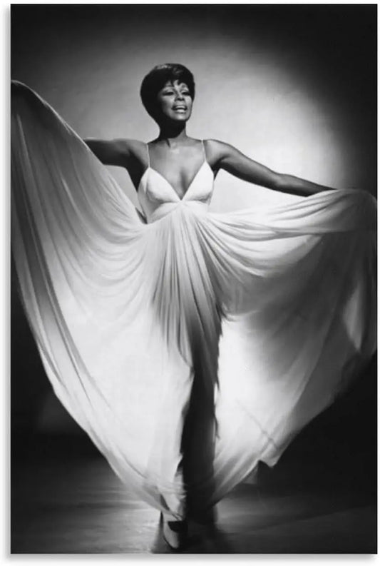 Diahann Carroll Vintage Black And White Portrait