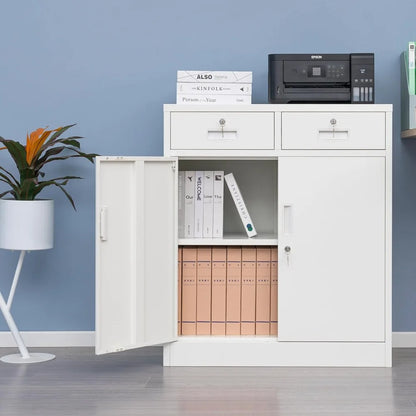 Adjustable shelf locking metal storage unit cabinet