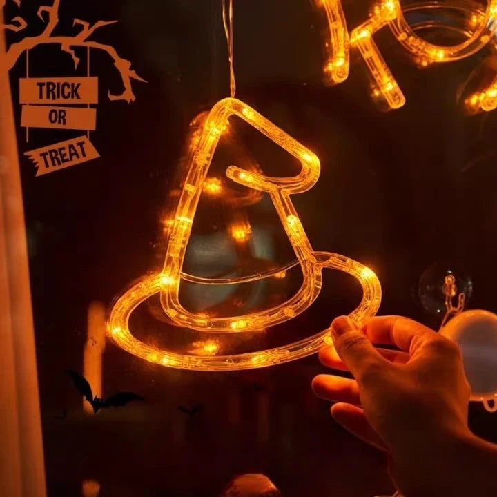 Halloween LED Sucker Lamp Window Hanging Decorations