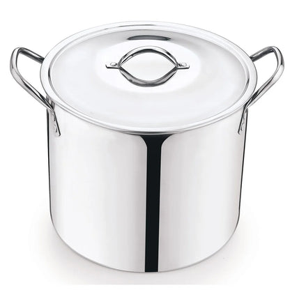 Stainless Steel Stock Pot with Metal Lid