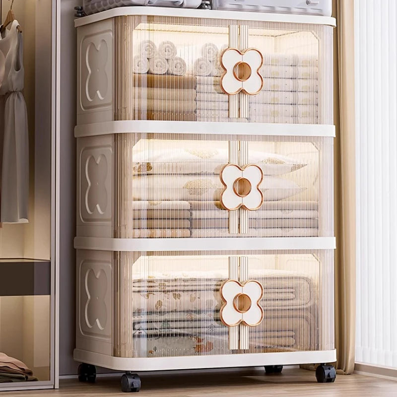 Aesthetic Wardrobe Modern Handles Plastic Organizer