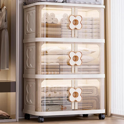 Aesthetic Wardrobe Modern Handles Plastic Organizer